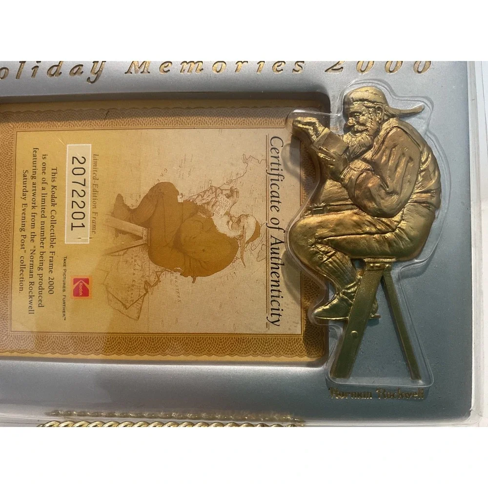 Kodak‎ Holiday Memories 2000 Norman Rockwell Santa Collectible Picture Frame New